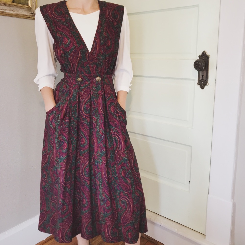 Vintage 90s Paisley Dress